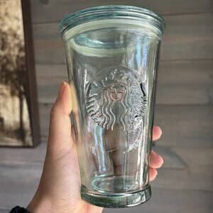 STARBUCKS | 16oz Recycled Glass Cold To-Go Cup with Lid – No Straw